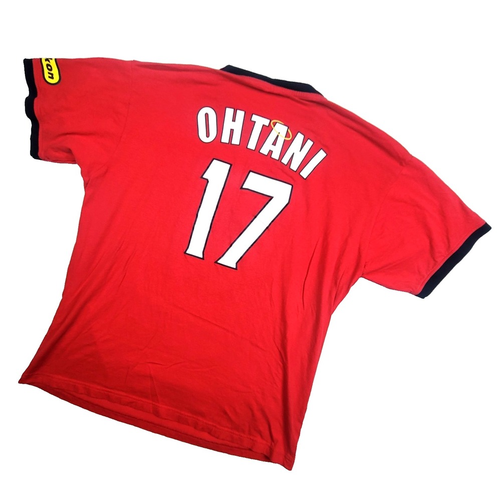 Shohei Ohtani Angels #17 T-Shirt XL Red Nikon Sleeve SGA California Vintage Tee